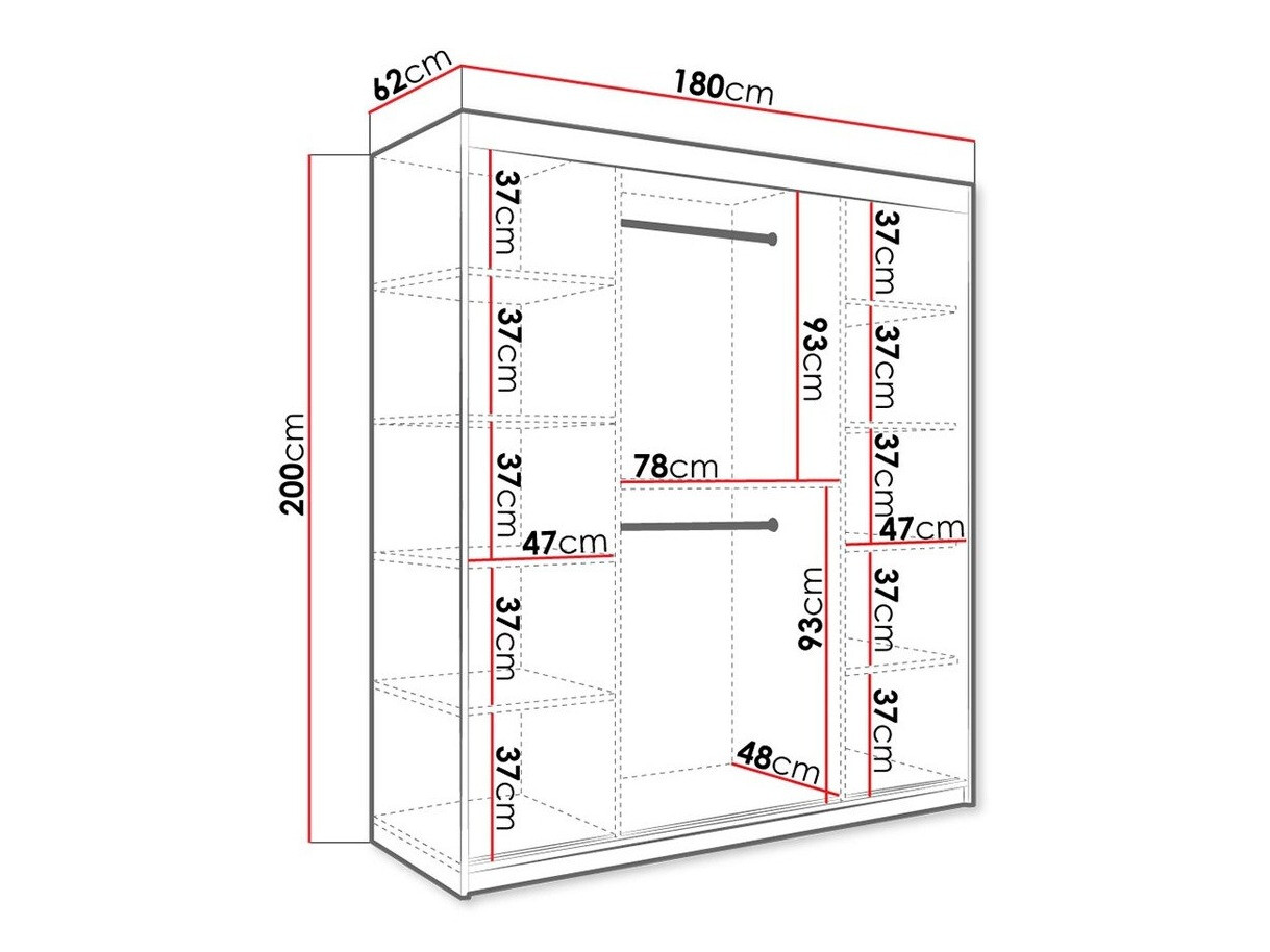 Ormar Hartford 255 (Mat crna + Crni mermer)