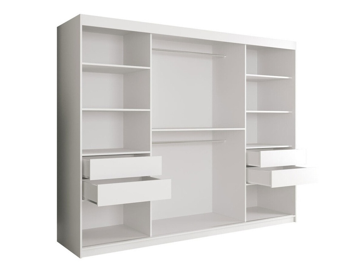 Ormar Hartford 257 (Mat belo + Crni mermer)