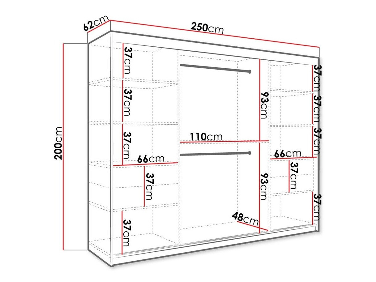 Ormar Hartford 257 (Mat crna + Crni mermer)