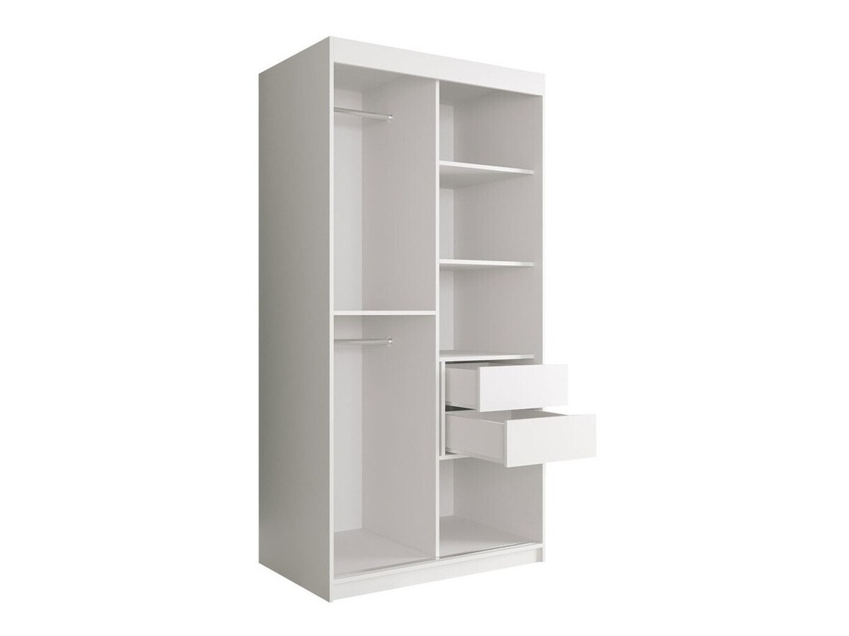 Ormar Hartford 258 (Mat belo + Beli mermer)