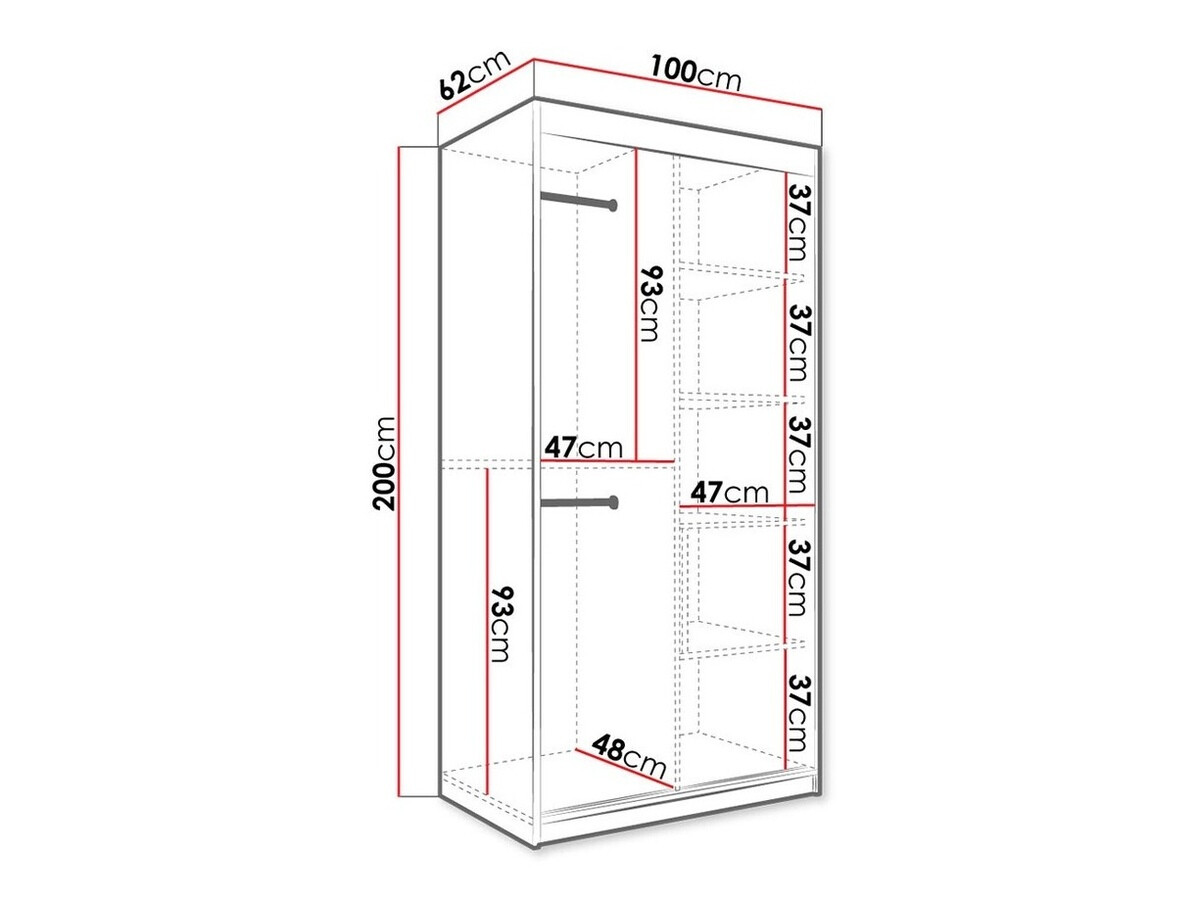Ormar Hartford 258 (Mat crna + Beli mermer)
