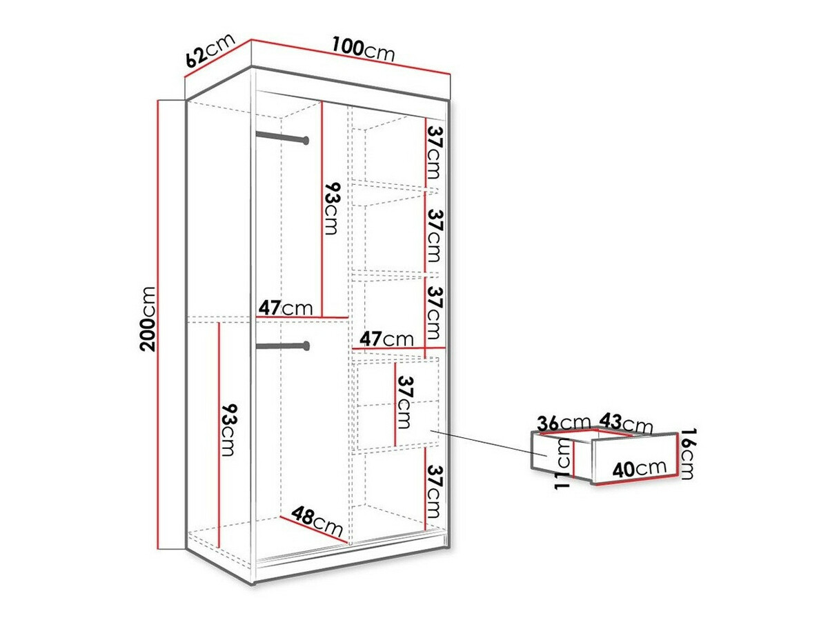 Ormar Hartford 258 (Mat crna + Beli mermer)