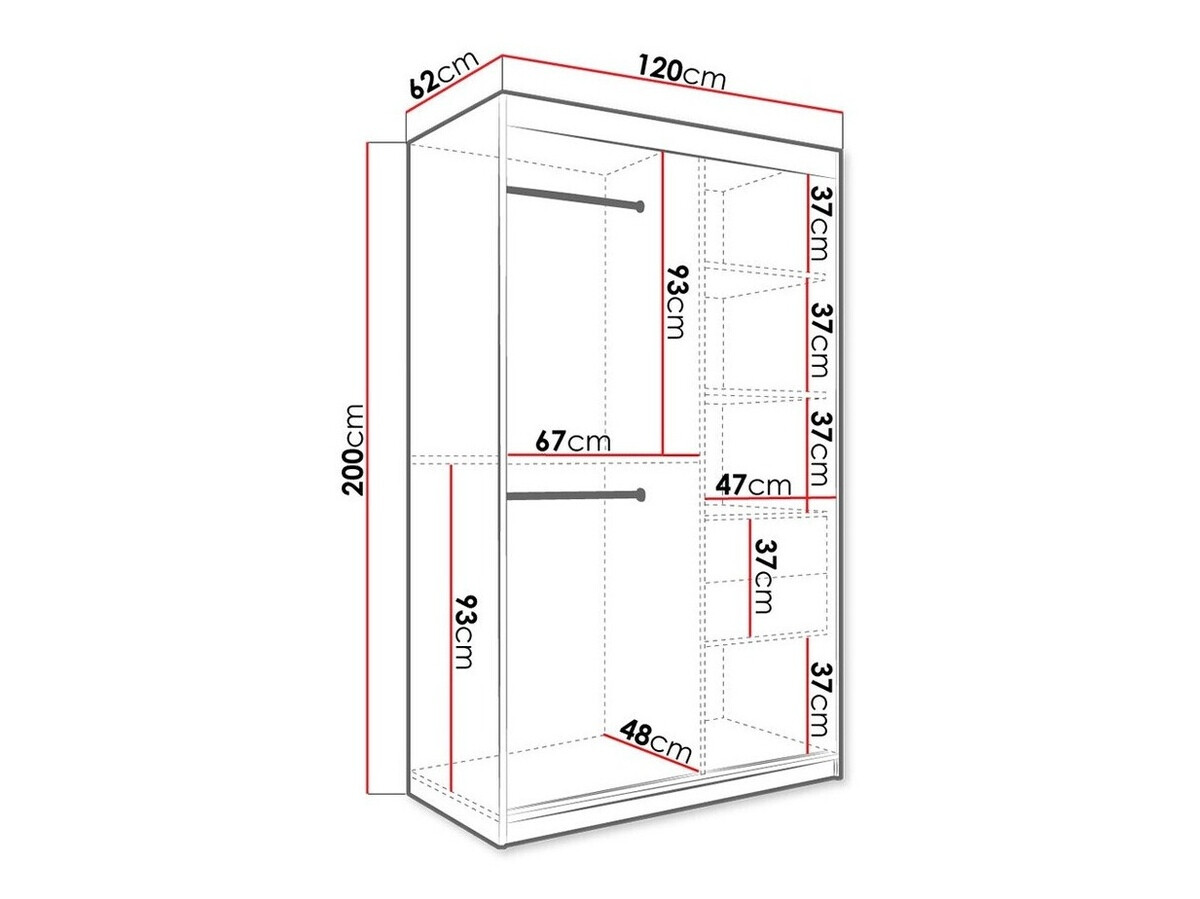 Ormar Hartford 259 (Mat crna + Beli mermer)