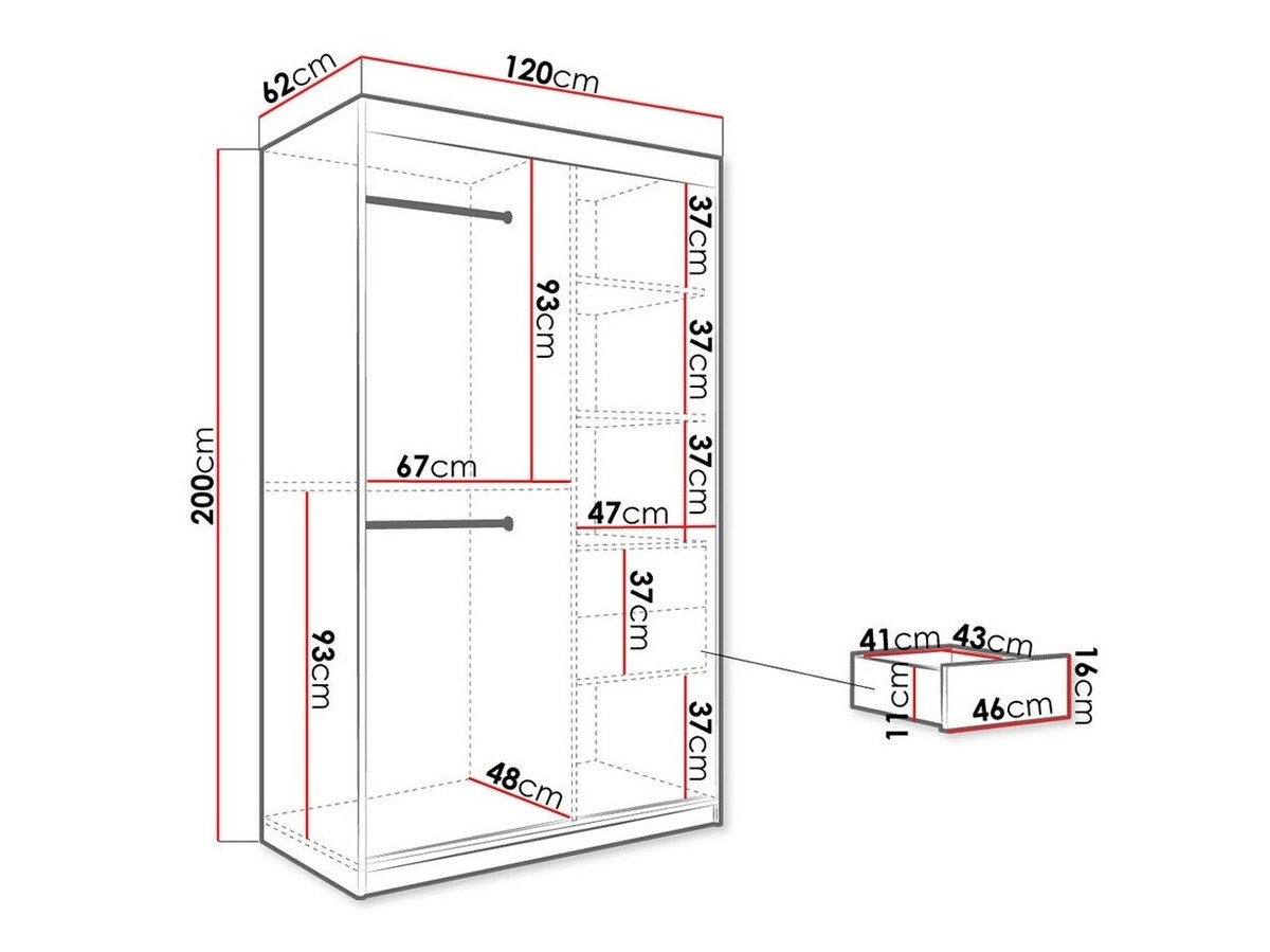 Ormar Hartford 259 (Mat crna + Beli mermer)