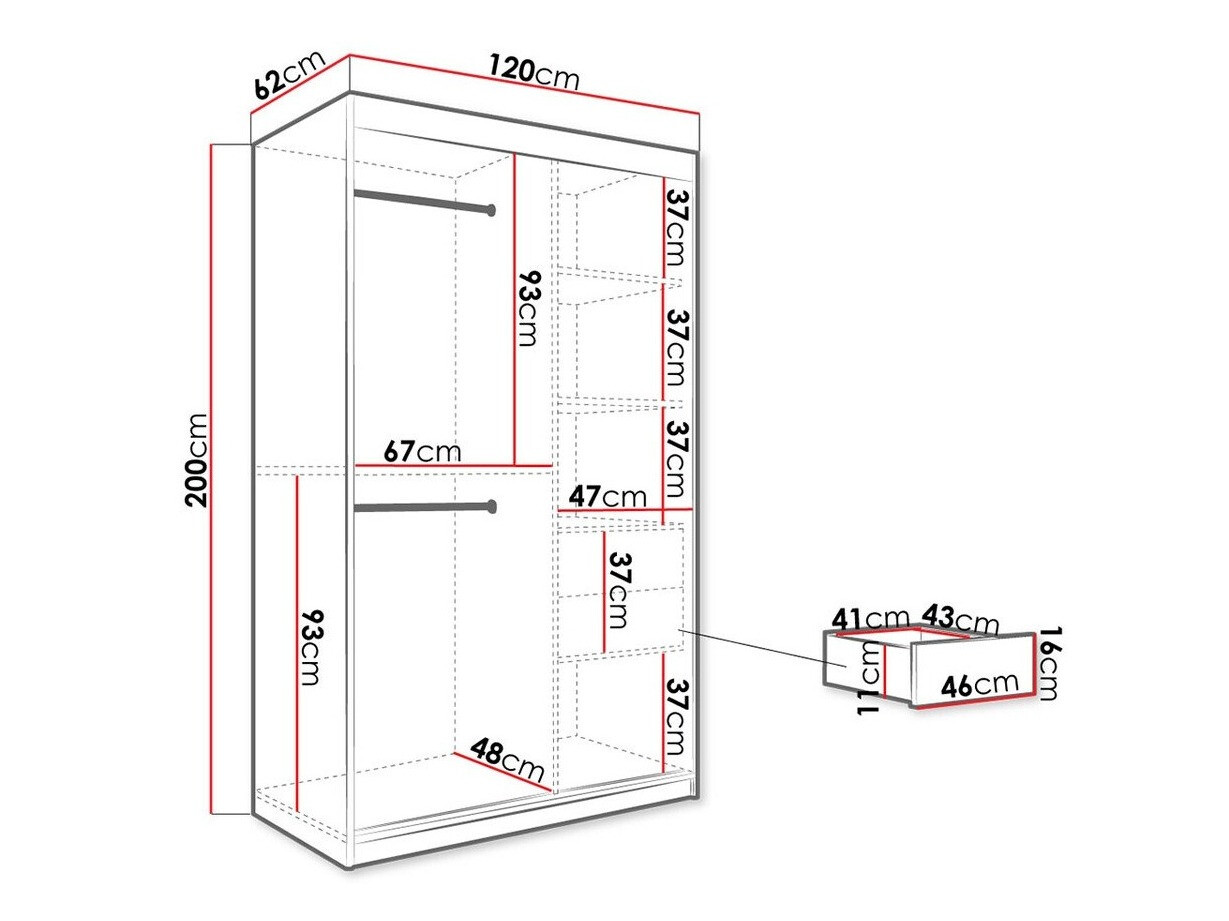 Ormar Hartford 259 (Mat crna + Crni mermer)