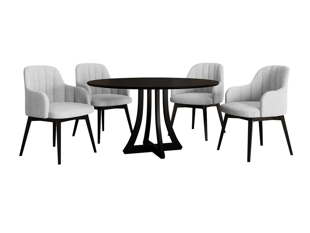 Trpezarijski set Racine 128 (Crno)