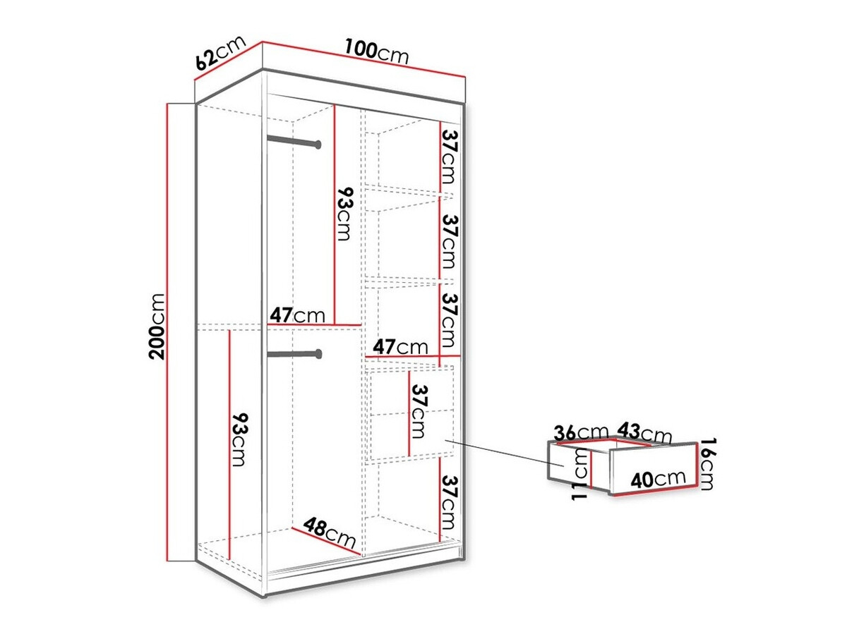 Ormar Hartford 240 (Mat crna + Beli mermer)