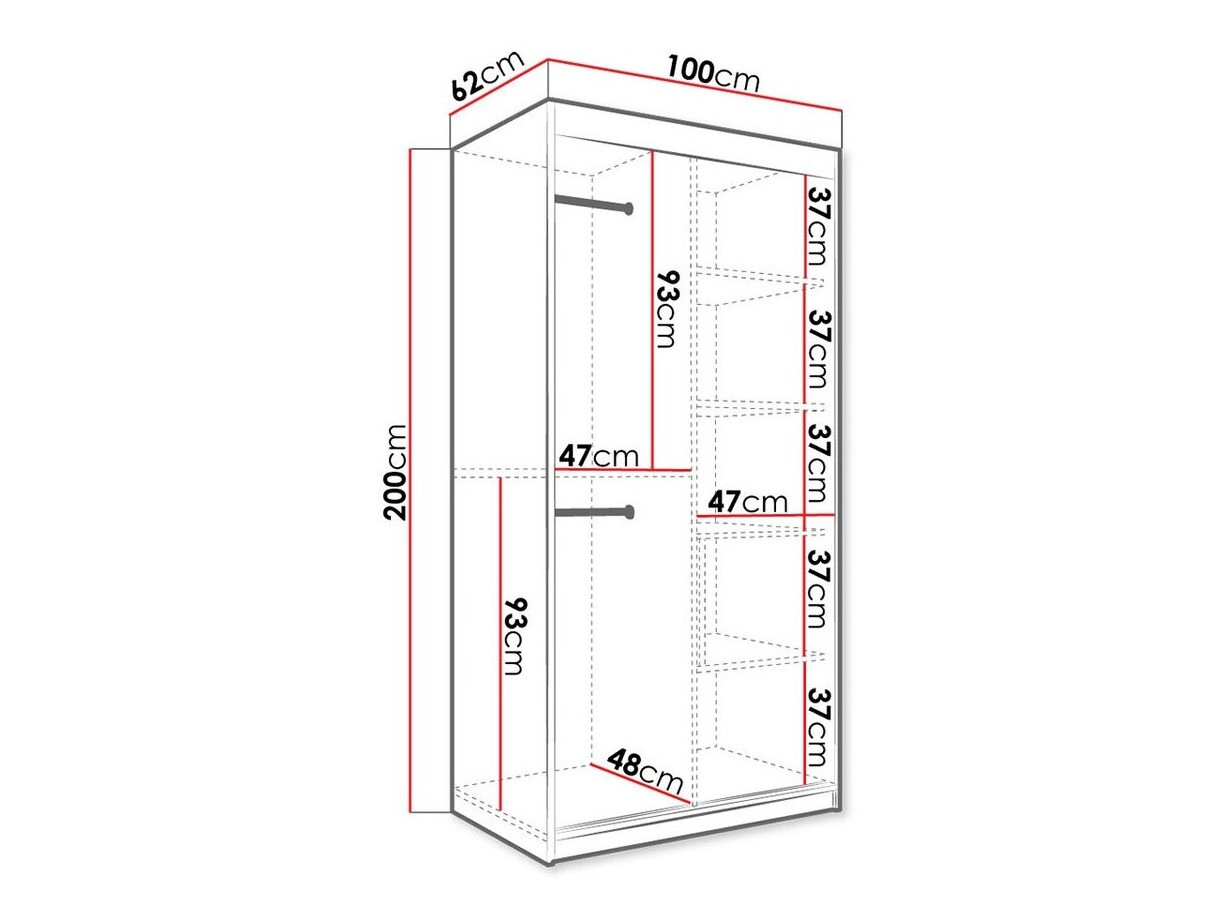 Ormar Hartford 240 (Mat crna + Crni mermer)
