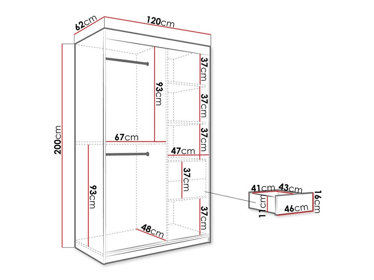 Ormar Hartford 241 (Mat crna + Crni mermer)