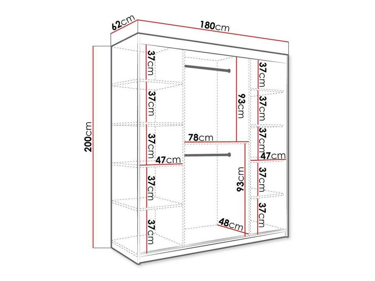 Ormar Hartford 243 (Mat belo + Beli mermer)