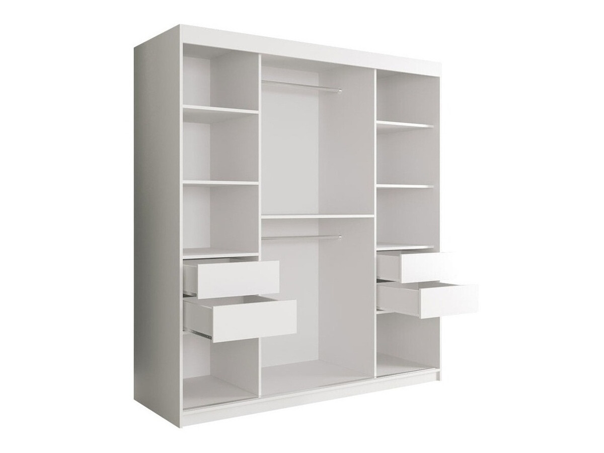 Ormar Hartford 243 (Mat belo + Crni mermer)