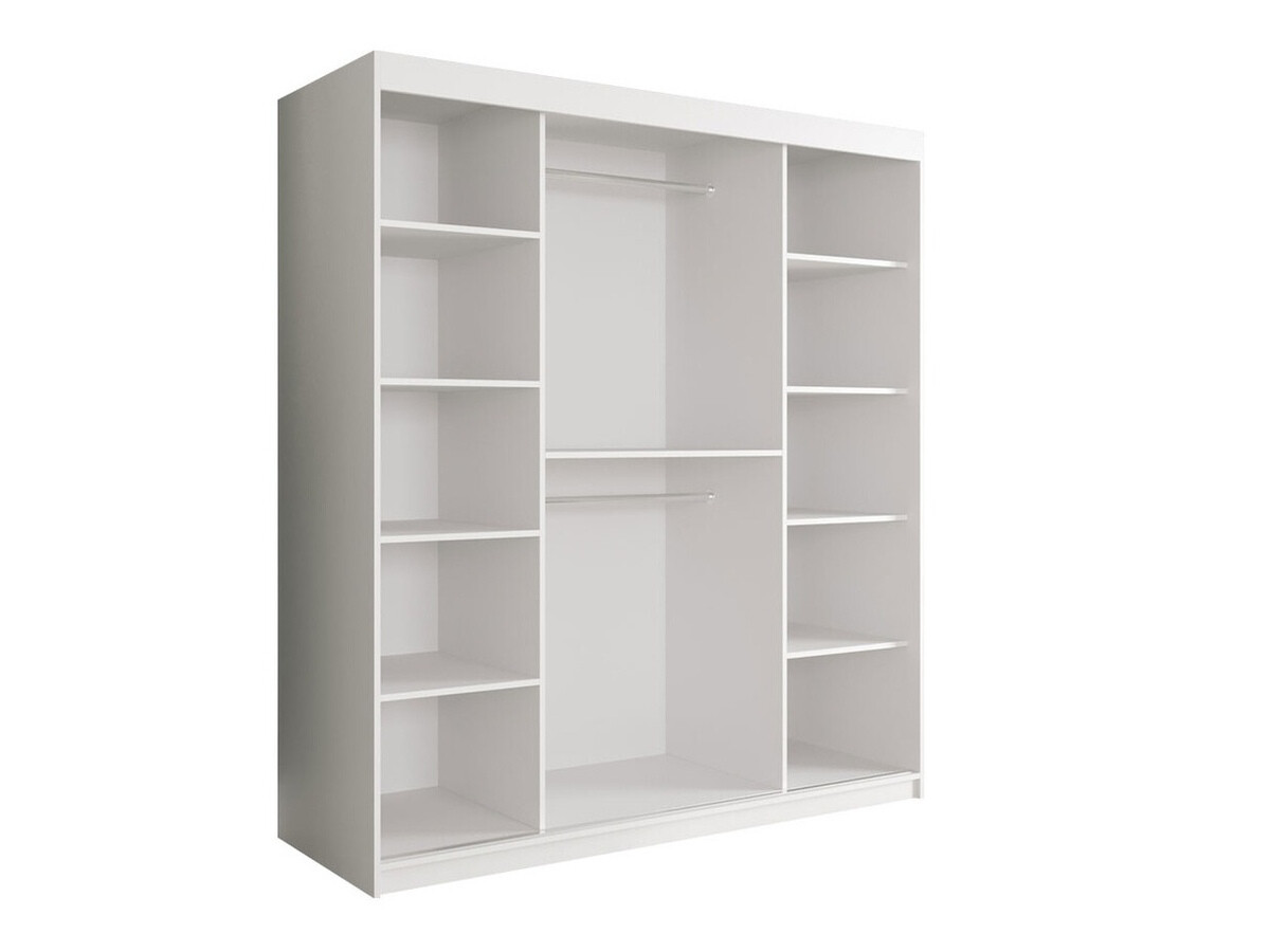 Ormar Hartford 243 (Mat crna + Beli mermer)