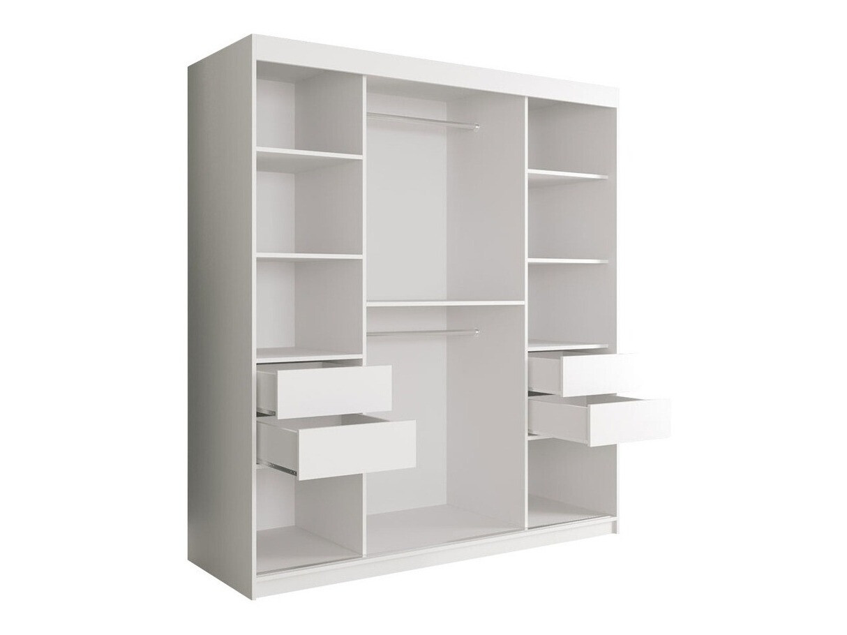 Ormar Hartford 243 (Mat crna + Crni mermer)