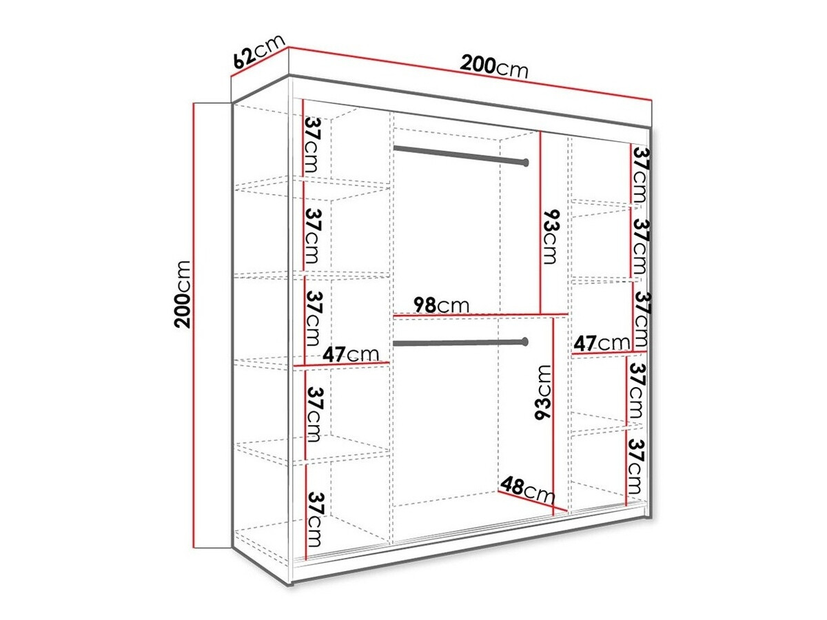 Ormar Hartford 244 (Mat crna + Beli mermer)