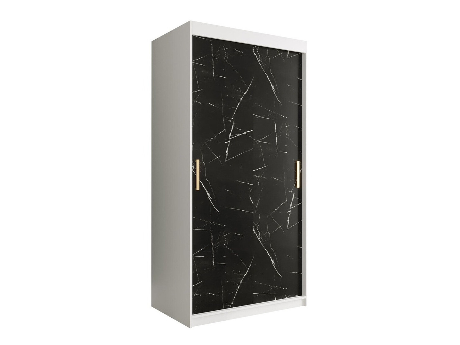 Ormar Hartford 246 (Mat belo + Crni mermer)