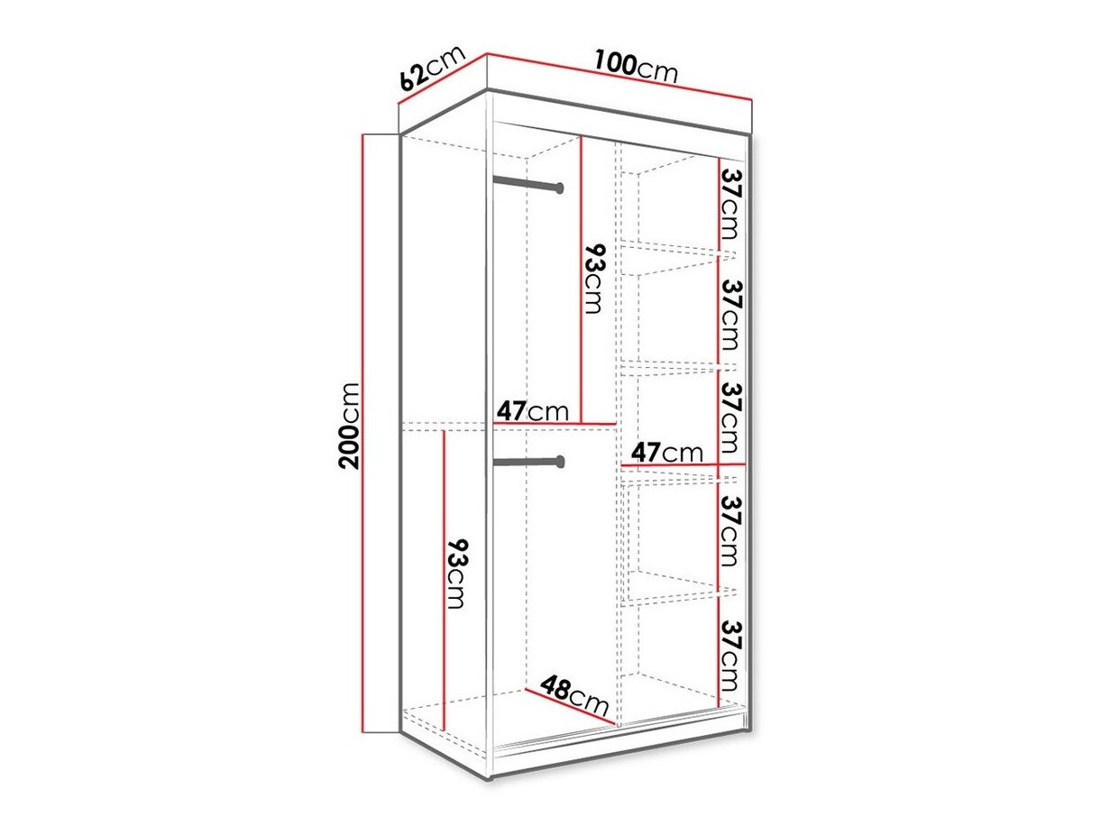 Ormar Hartford 246 (Mat crna + Crni mermer)