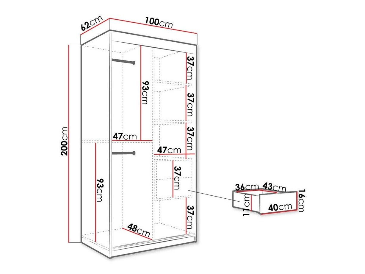 Ormar Hartford 246 (Mat crna + Crni mermer)