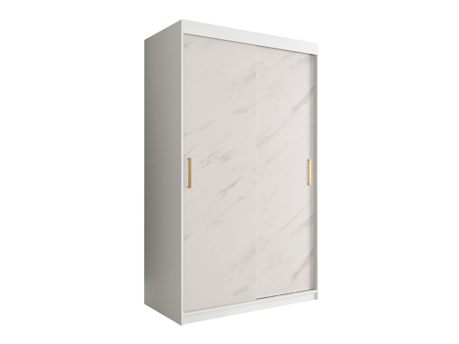 Ormar Hartford 247 (Mat belo + Beli mermer)