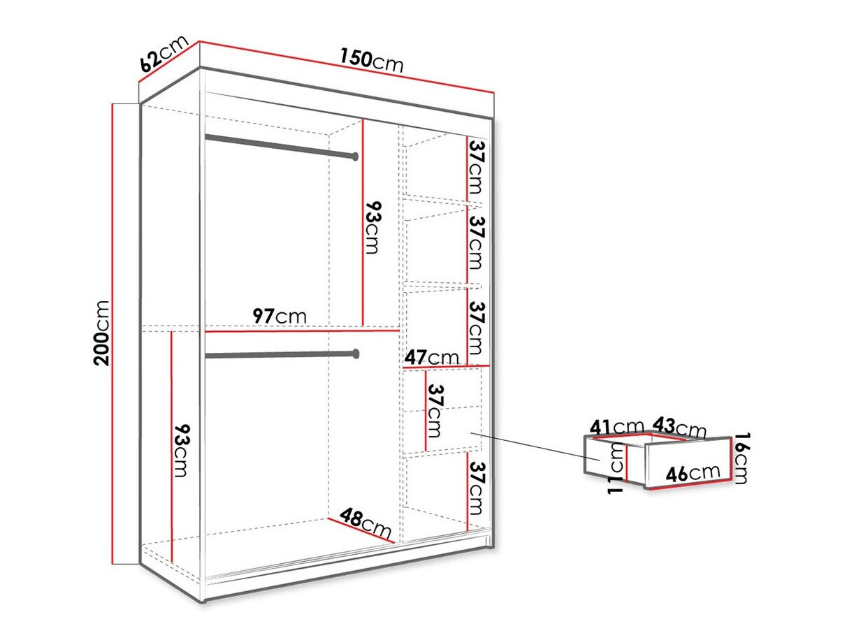 Ormar Hartford 242 (Mat crna + Crni mermer)