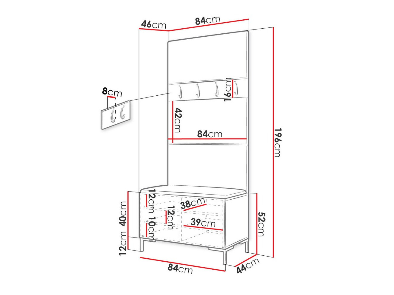 Set za hodnik Tivsoa 102 (Manila 02)