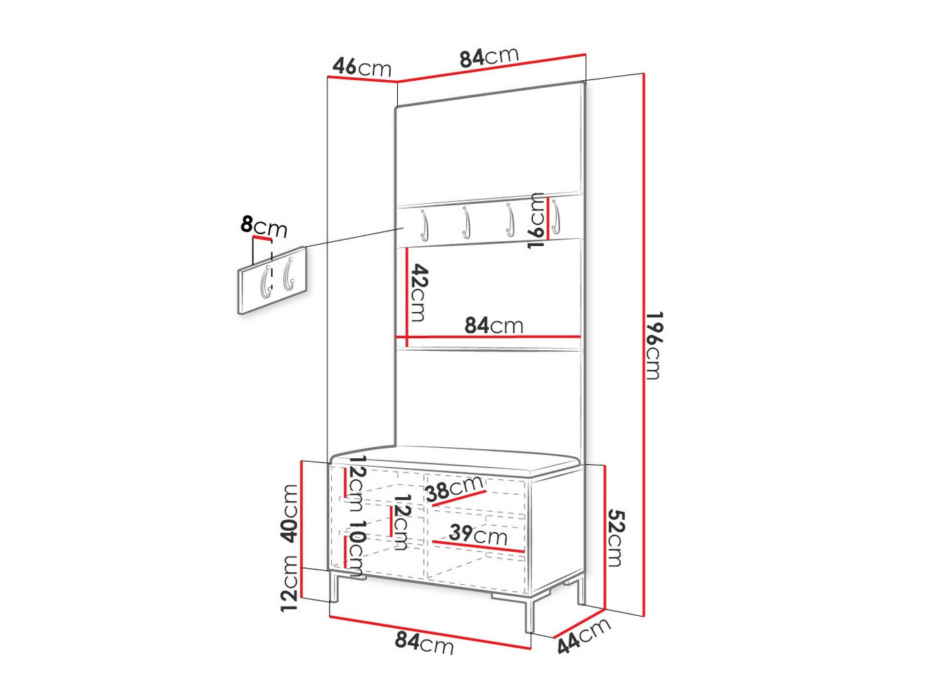 Set za hodnik Tivsoa 102 (Manila 02)