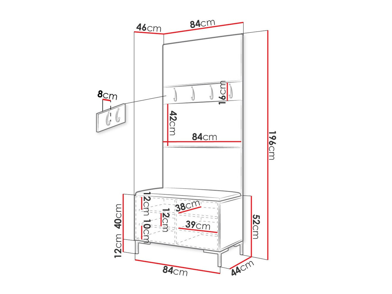 Set za hodnik Tivsoa 102 (Manila 02)