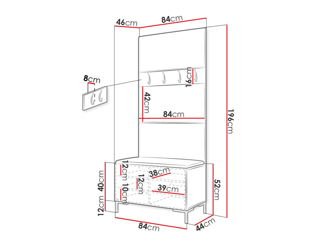 Set za hodnik Tivsoa 102 (Manila 09)