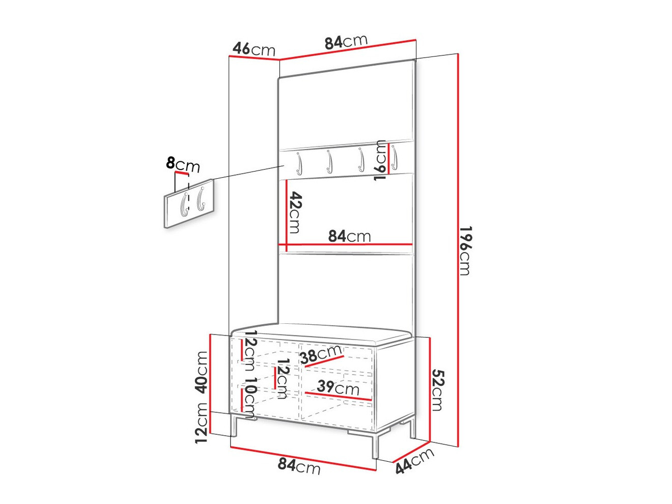 Set za hodnik Tivsoa 102 (Manila 11)
