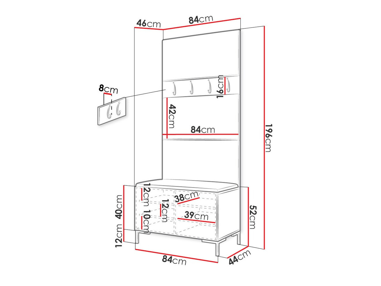 Set za hodnik Tivsoa 102 (Manila 16)