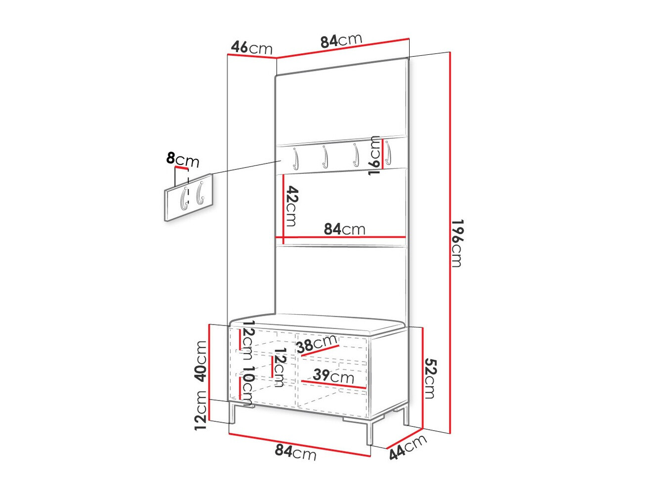 Set za hodnik Tivsoa 102 (Manila 16)
