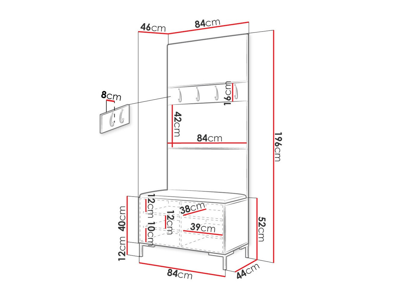 Set za hodnik Tivsoa 102 (Manila 18)