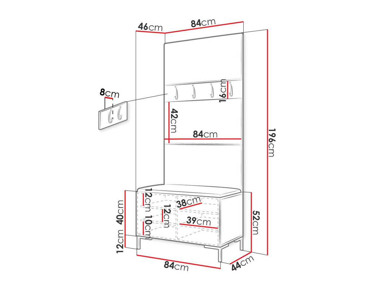 Set za hodnik Tivsoa 102 (Manila 18)