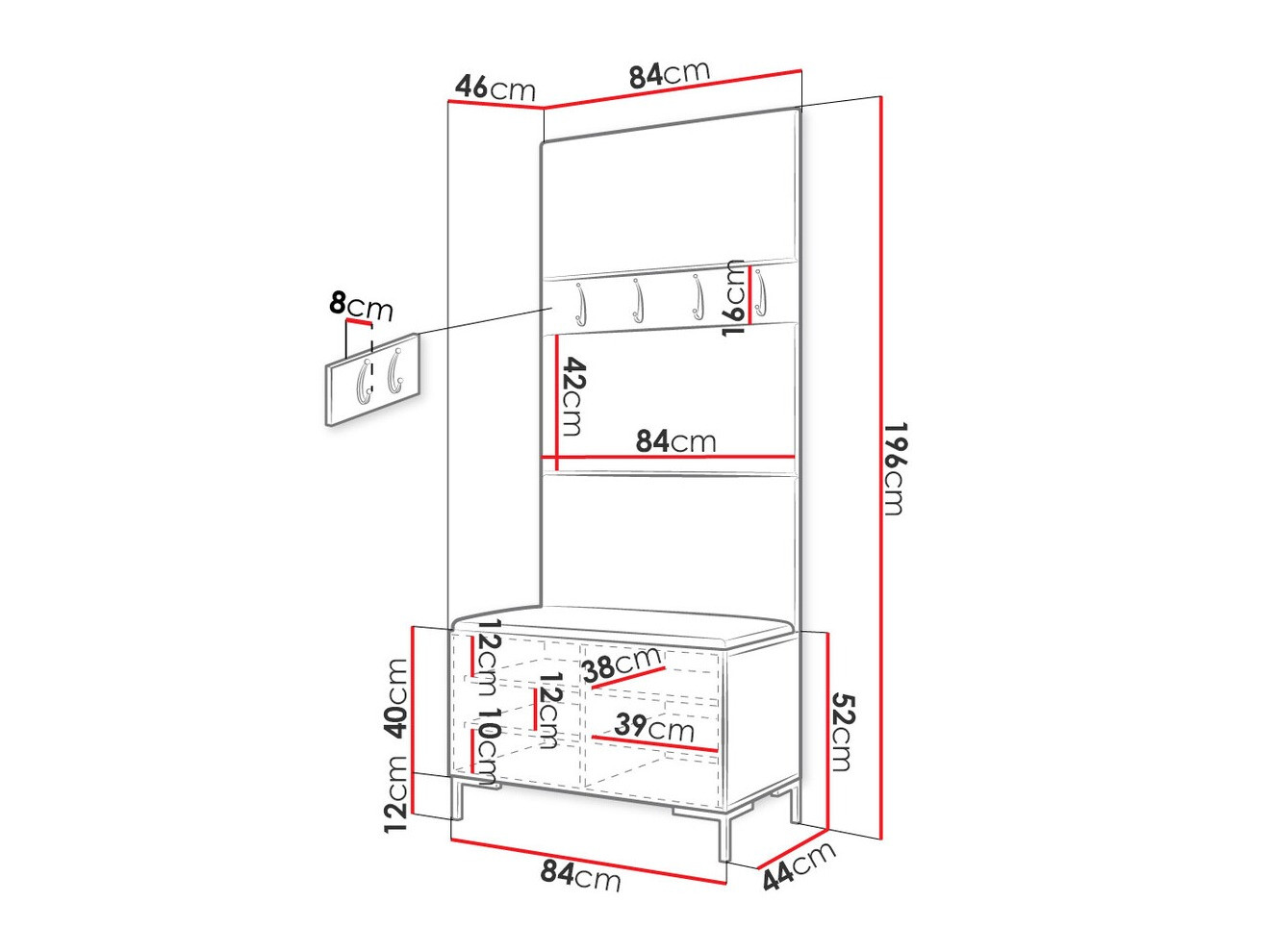 Set za hodnik Tivsoa 102 (Manila 18)