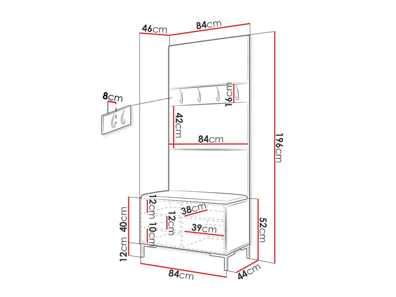 Set za hodnik Tivsoa 102 (Manila 26)