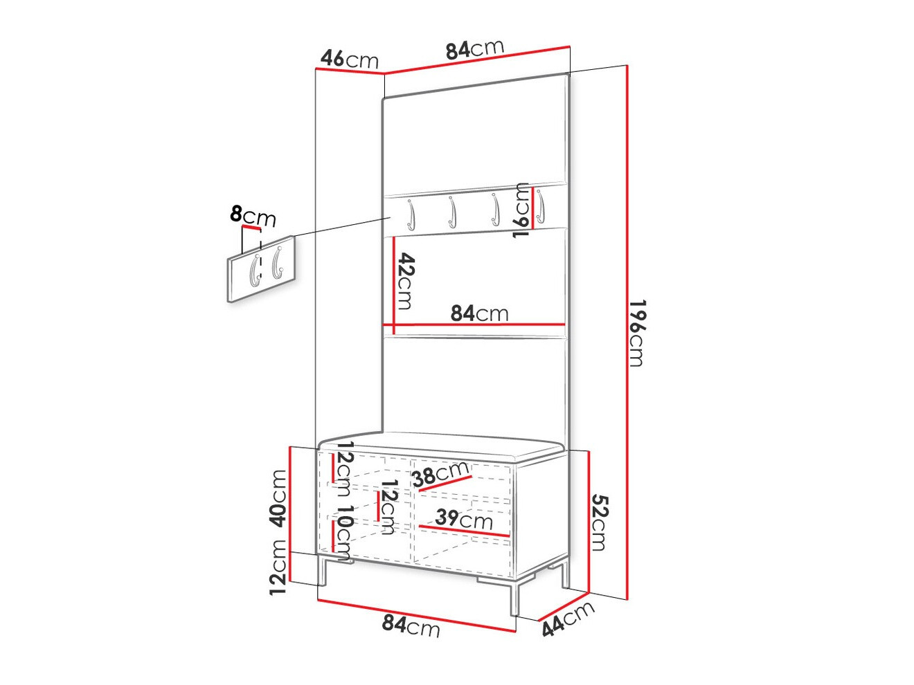 Set za hodnik Tivsoa 102 (Manila 26)