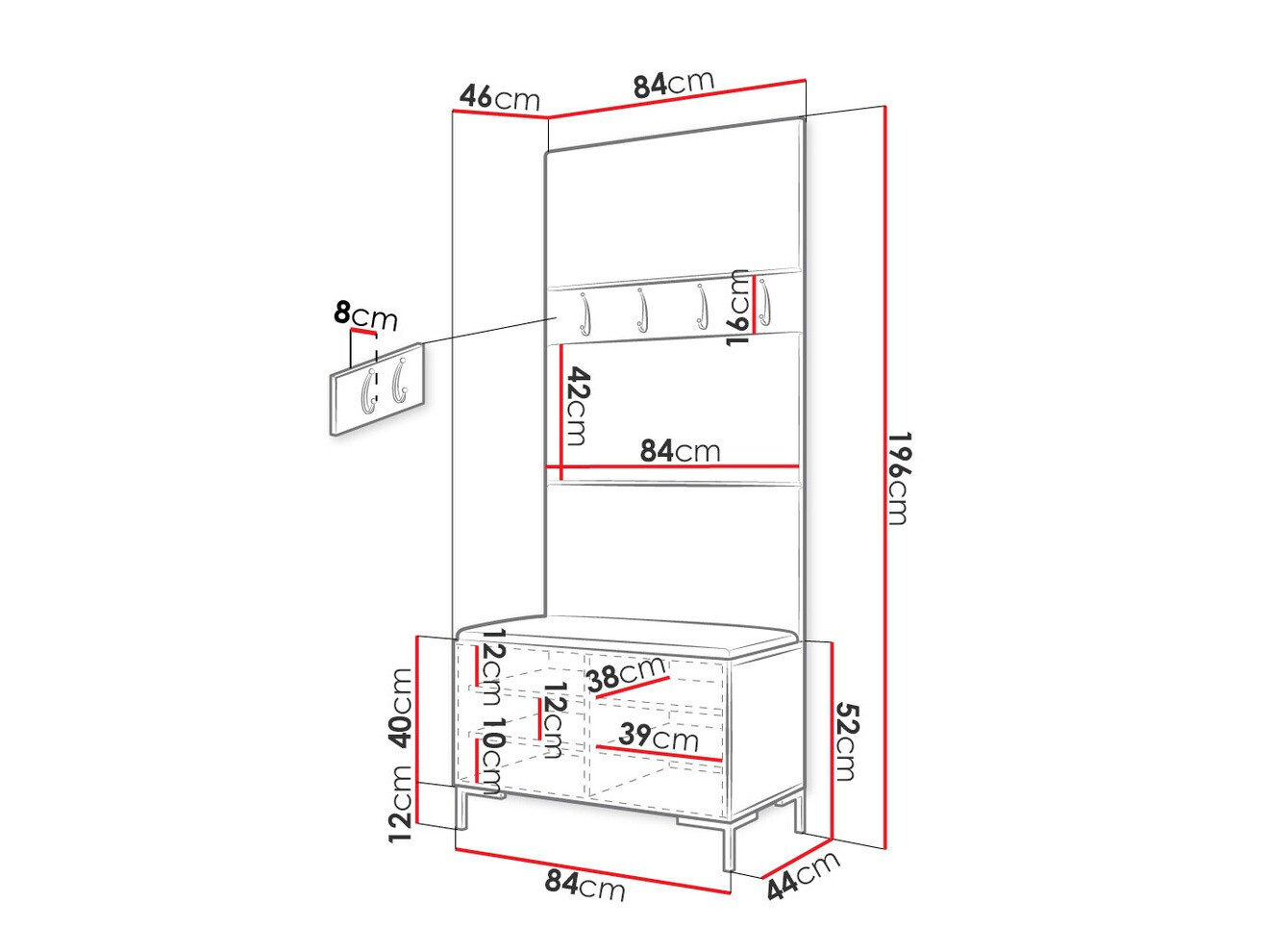 Set za hodnik Tivsoa 102 (Manila 35)
