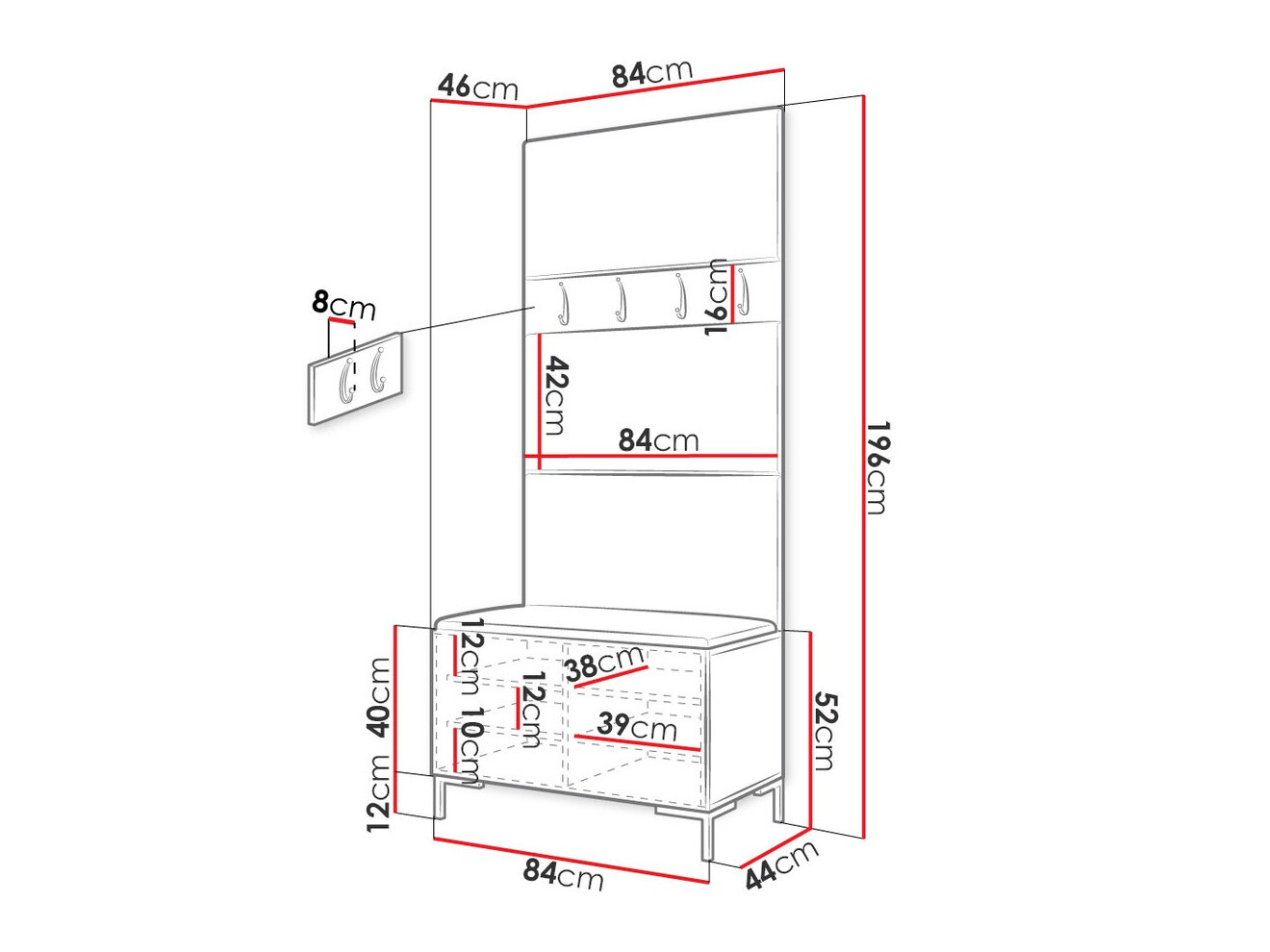 Set za hodnik Tivsoa 102 (Manila 35)