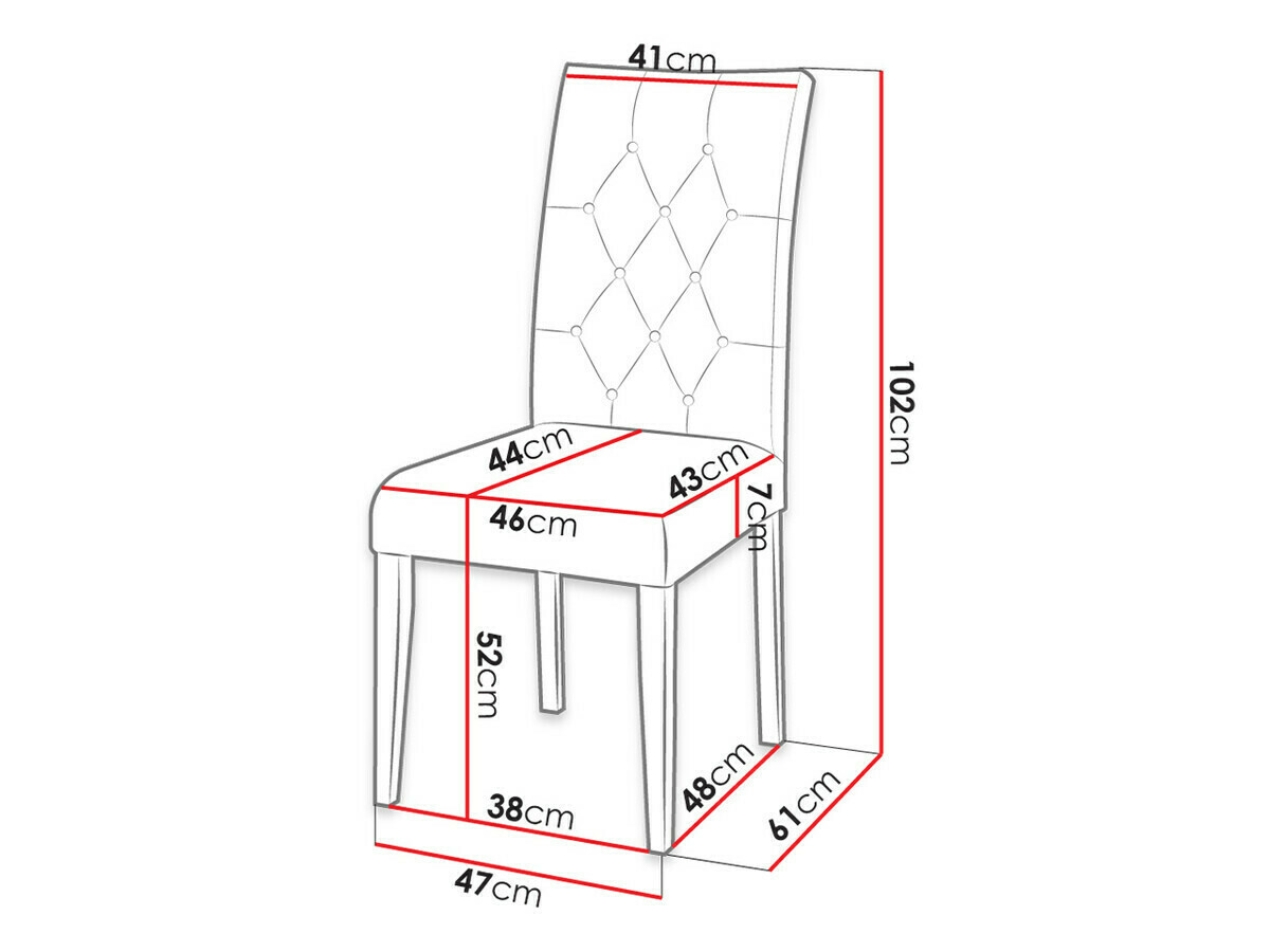 Trpezarijski set Racine 138 (Sjajno belo + Magic Velvet 2250)