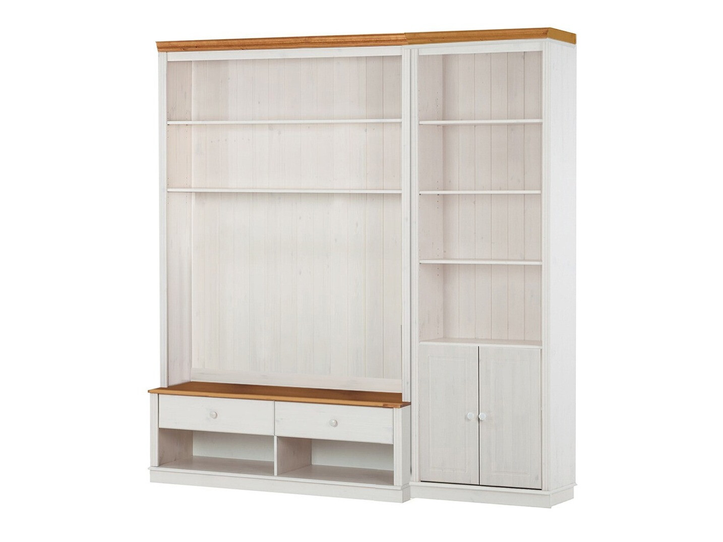 Set za dnevnu sobu Saltoro 105 (Belo + Medeni hrast)