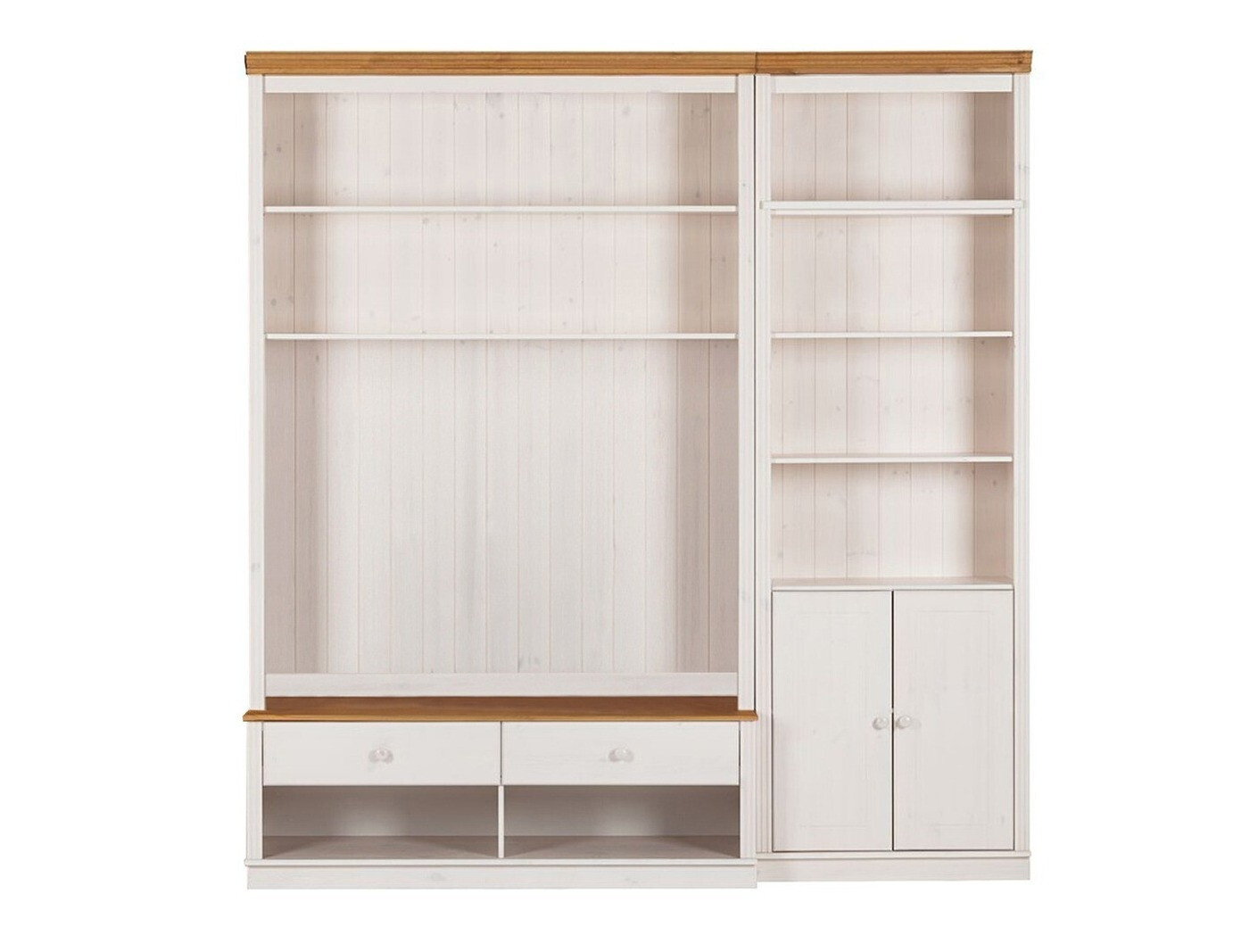 Set za dnevnu sobu Saltoro 105 (Belo + Medeni hrast)