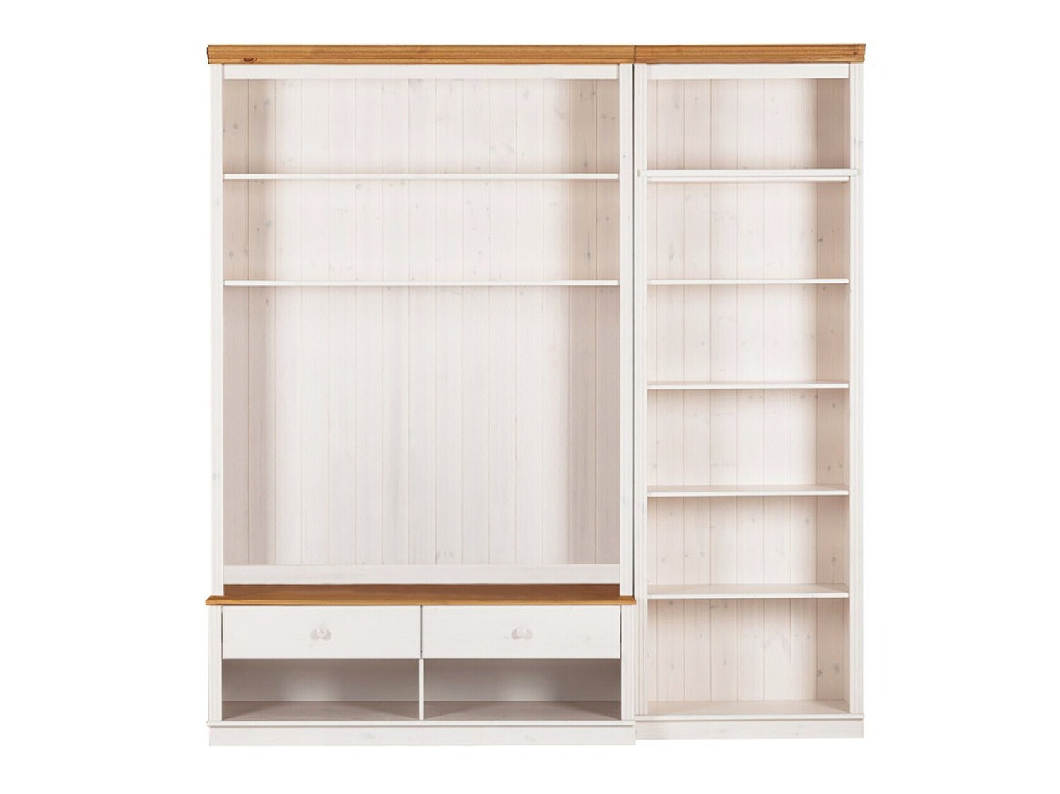 Set za dnevnu sobu Saltoro 106 (Belo + Medeni hrast)