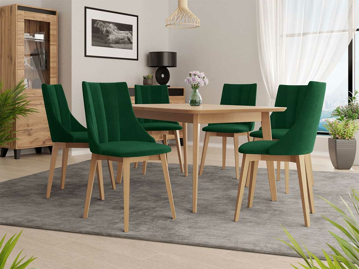 Trpezarijski set Racine 139 (Braon + Magic Velvet 2225)