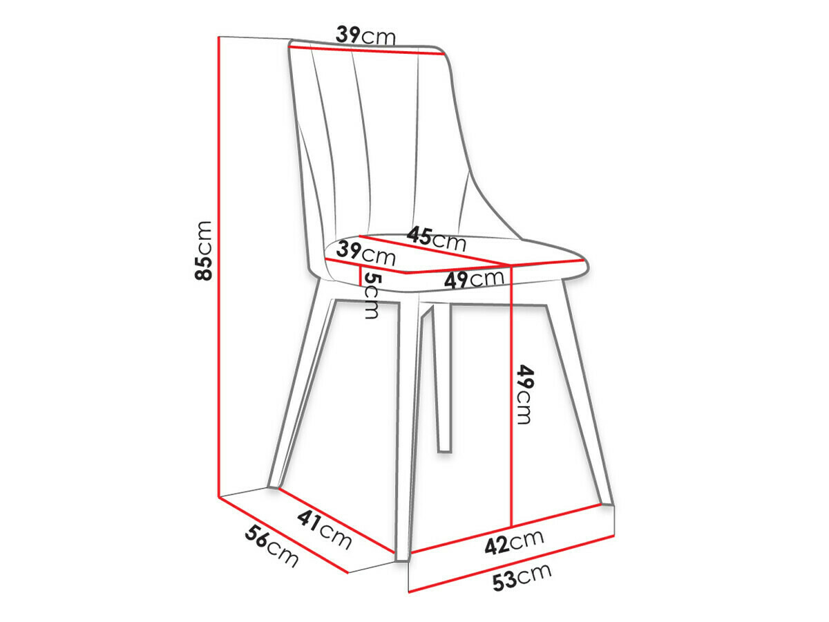 Trpezarijski set Racine 139 (Crno + Magic Velvet 2217)