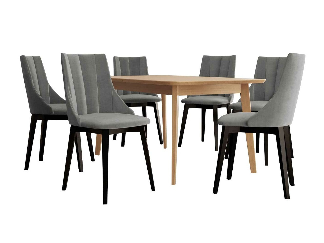 Trpezarijski set Racine 139 (Crno + Magic Velvet 2217)