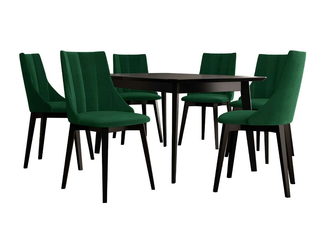 Trpezarijski set Racine 139 (Crno + Magic Velvet 2225)