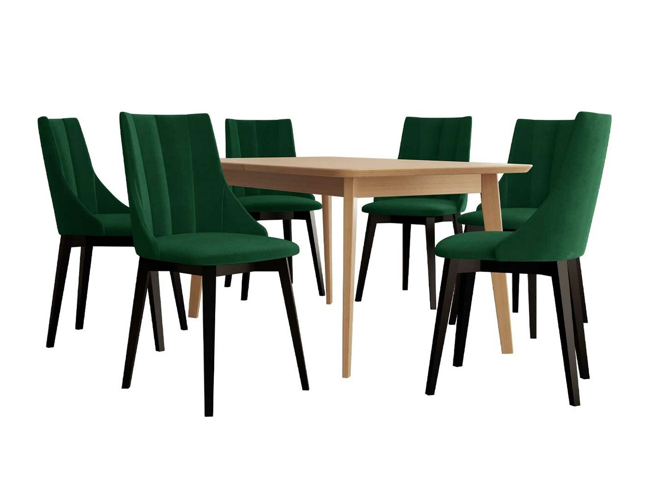 Trpezarijski set Racine 139 (Crno + Magic Velvet 2225)