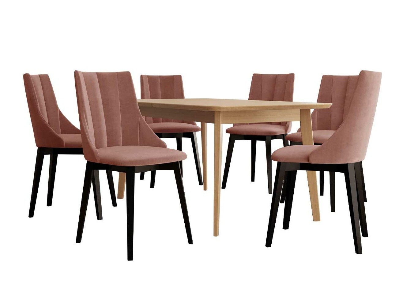 Trpezarijski set Racine 139 (Crno + Magic Velvet 2258)