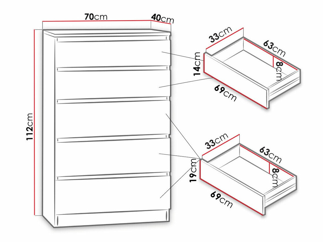 Komoda Comfivo 231 (Belo)