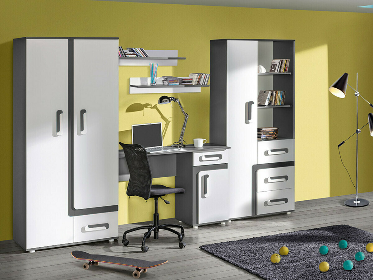 Polica Levtala 103 (Antracit + Belo)