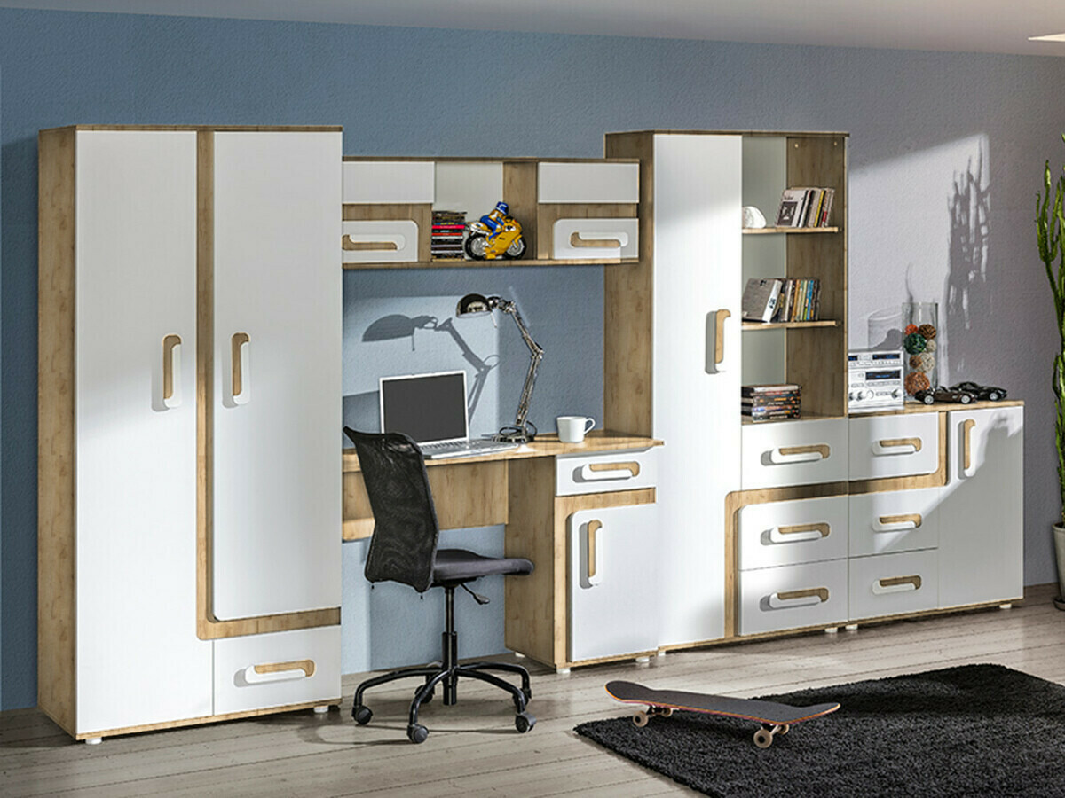 Komoda Levtala 108 (Svetli javor + Belo)
